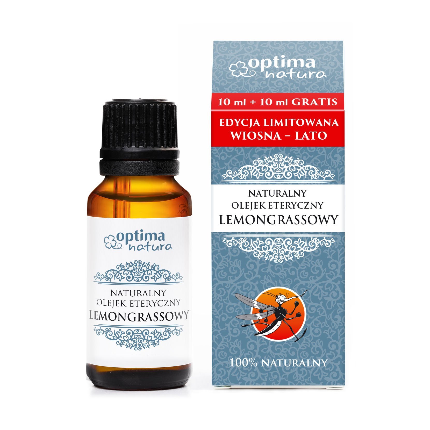 Ulei esential de Lemongrass, Optima Natura, 20 ml, impotriva tantarilor